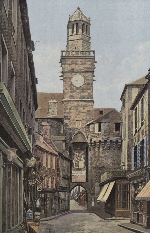 Vire, porta do relógio, lado externo da cidade de French Photographer