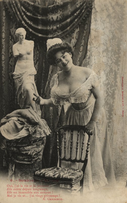 Mulher, com, venus, De, Milo, estátua de French Photographer