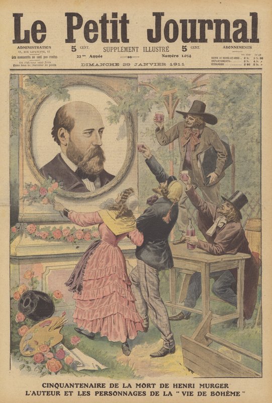 50º aniversário da morte do escritor francês Henri Murger de French School