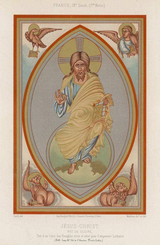 Uma representação do século IX de Jesus Cristo de French School