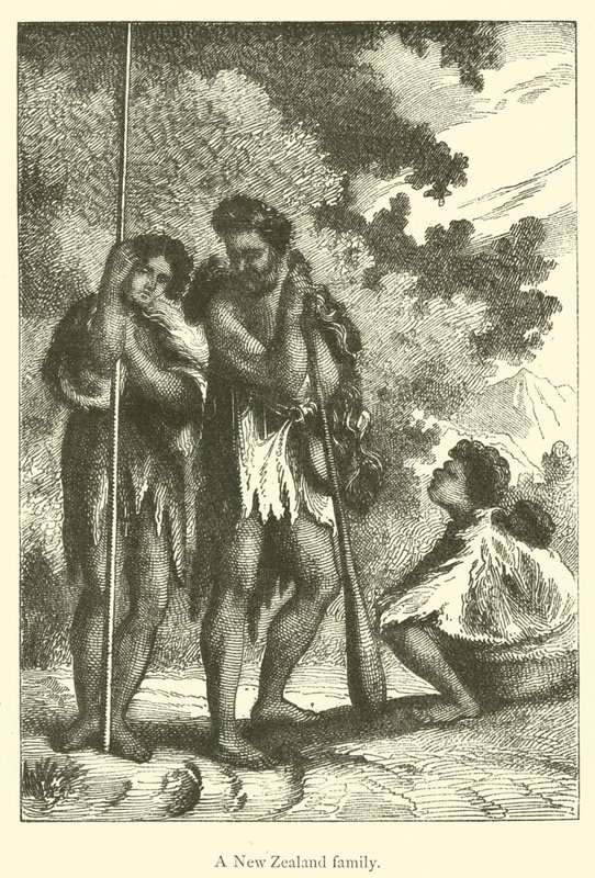 Uma família da Nova Zelândia (gravura) de French School