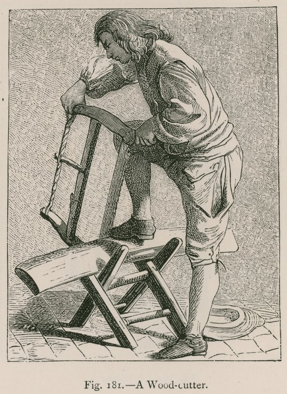 Um cortador de madeira de French School