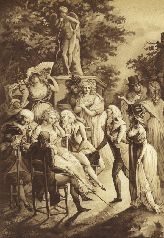 Uma conferência de Madame de Stael de French School