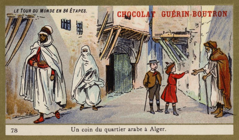 Um canto do Bairro Árabe, Argel (chromolitho) de French School