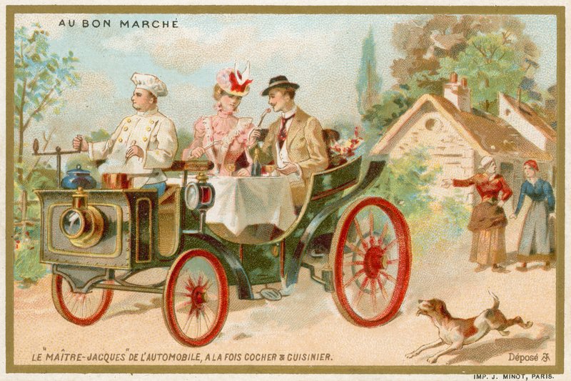 Um carro de jantar de French School