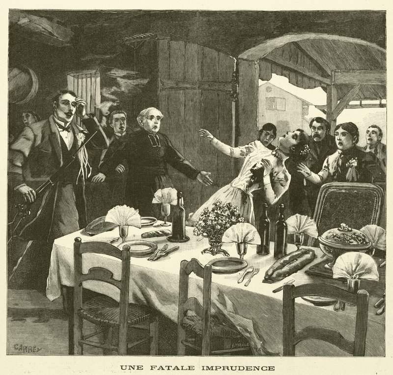 Um acto fatal de imprudência (gravura) de French School