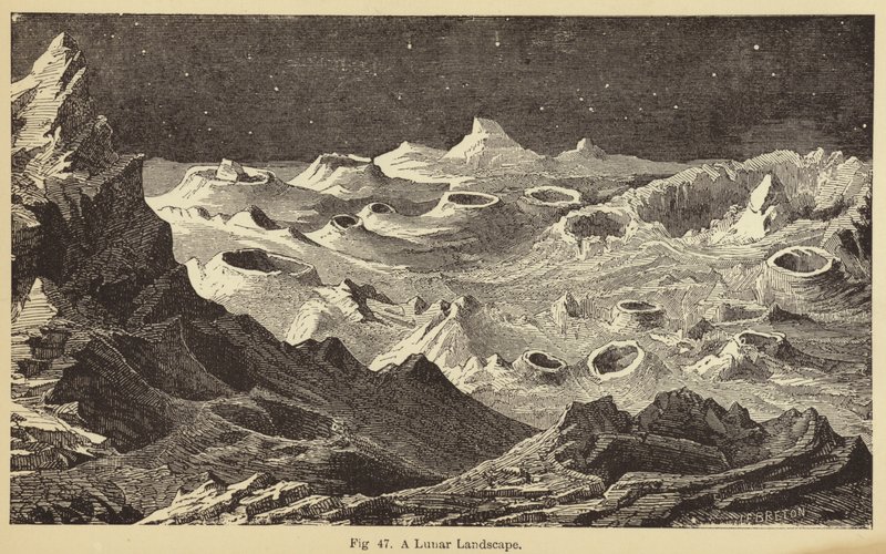 Uma paisagem lunar (gravura) de French School