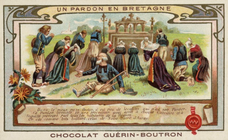 Um perdão na Bretanha (chromolitho) de French School