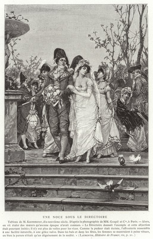 Um casamento sob o Diretório, Revolução Francesa, 1795-1799 de French School