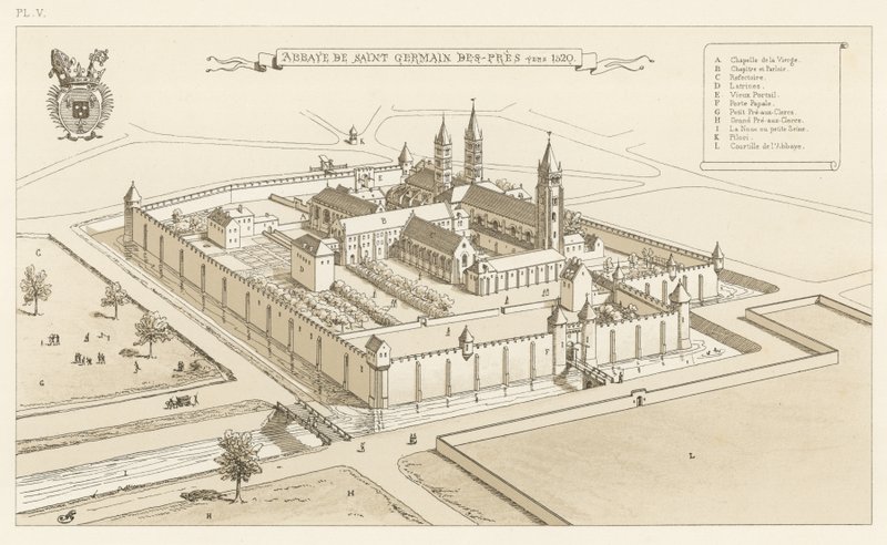 Abadia de Saint Germain des-Pres, por volta de 1520 de French School
