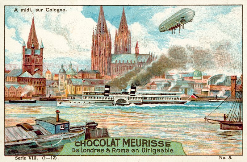 Acima de Colónia ao meio-dia (chromolitho) de French School