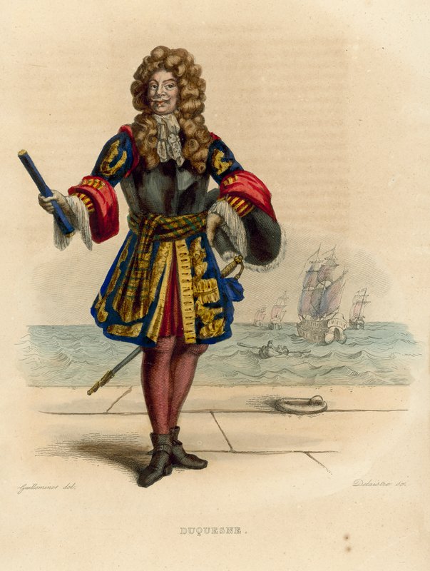 Abraham Duquesne (gravura colorida) de French School