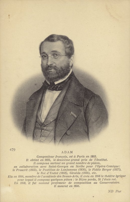 Adolphe Adam, compositor francês e crítico de música (1803-1856) de French School