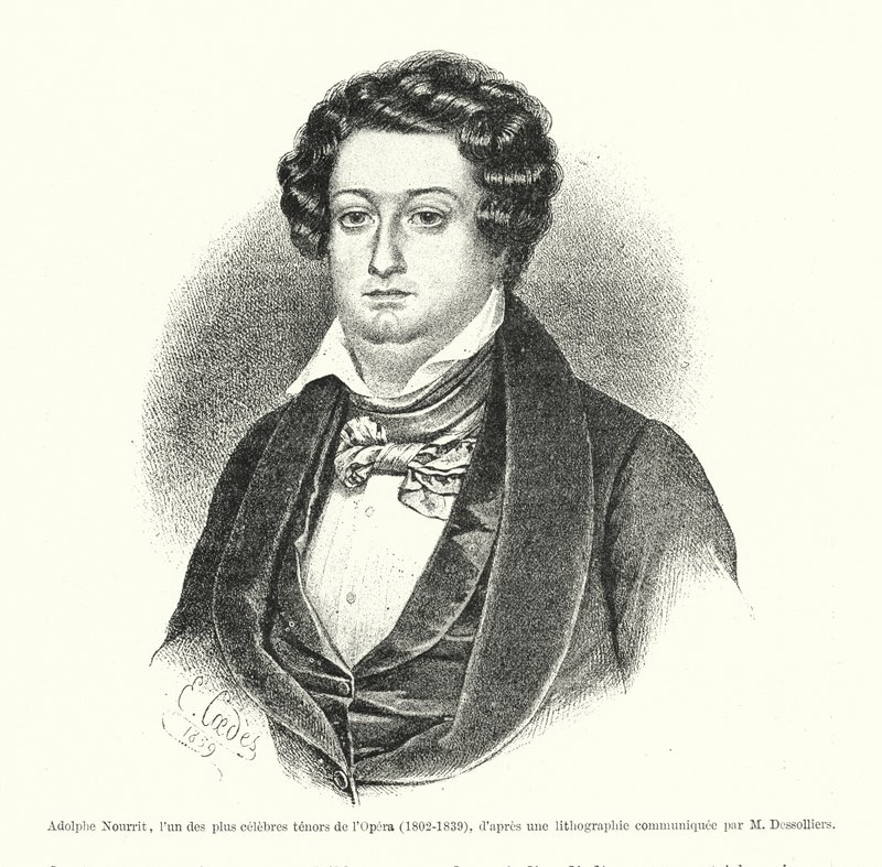 Adolphe Nourrit, um dos tenores mais famosos da ópera de French School