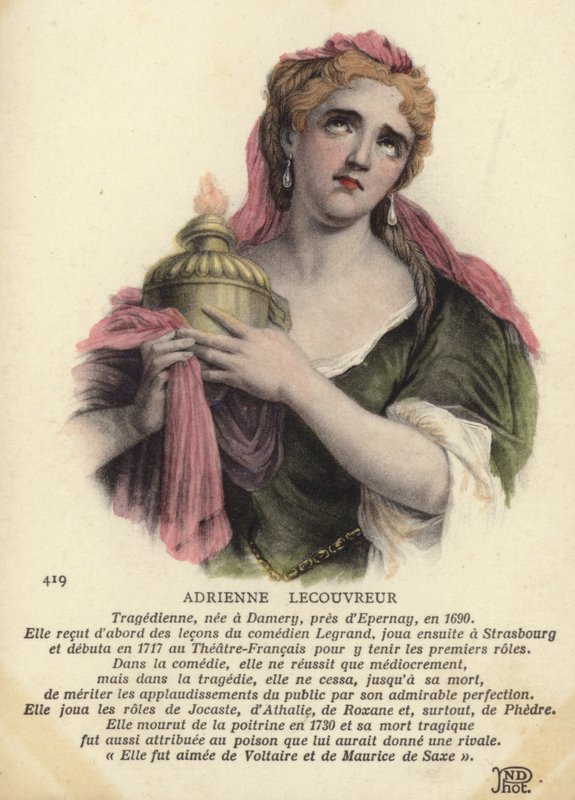 Adrienne Lecouvreur (gravura a cores) de French School