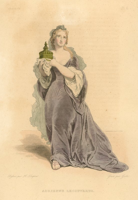 Adrienne Lecouvreur (gravura a cores) de French School