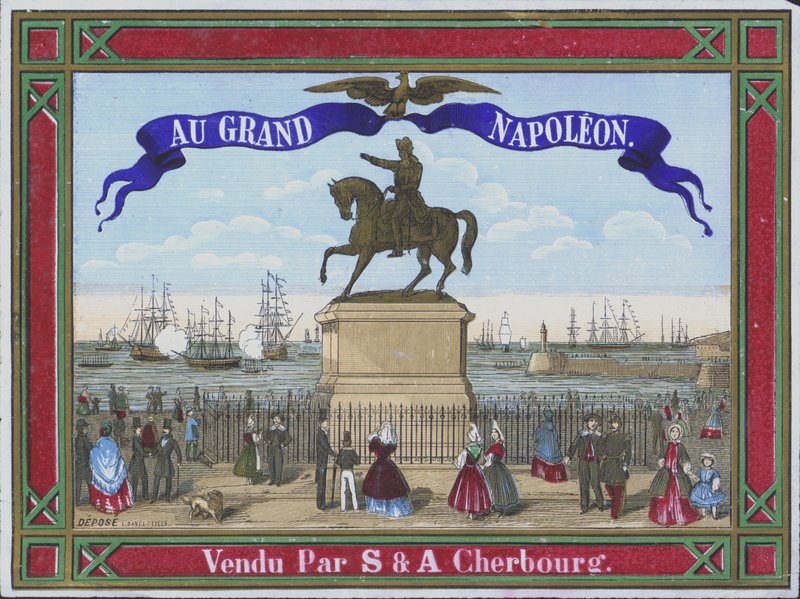 Anúncio para Au Grand Napoleon (cor litho) de French School