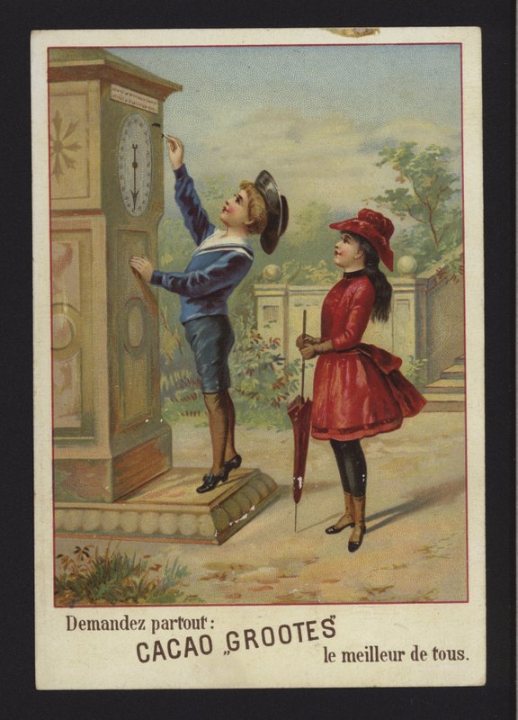 Anúncio para Grootes cacau (chromolitho) de French School
