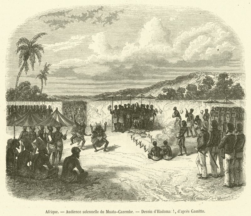 África, Muata-Cazembe Sessão formal (gravura) de French School