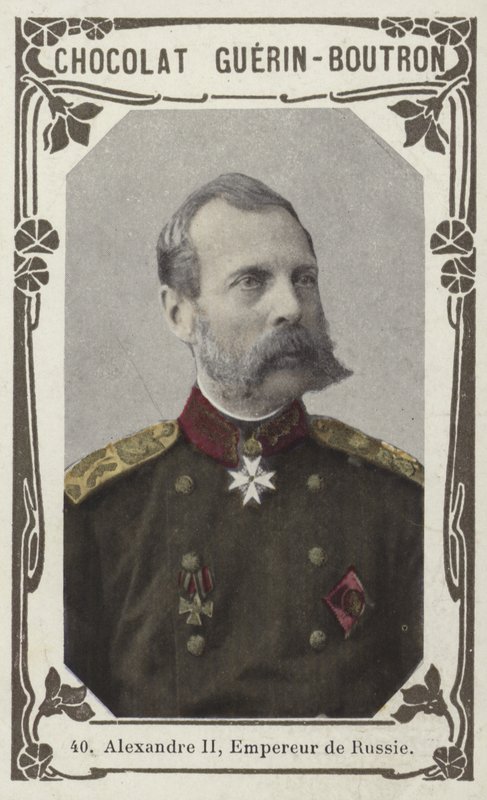 Alexandre II, imperador da Rússia (foto colorida) de French School
