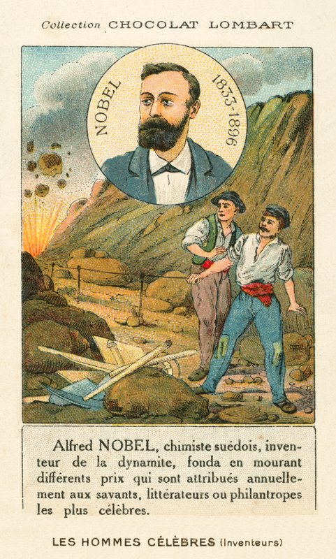 Alfred Nobel, químico e industrial sueco que inventou dinamite de French School