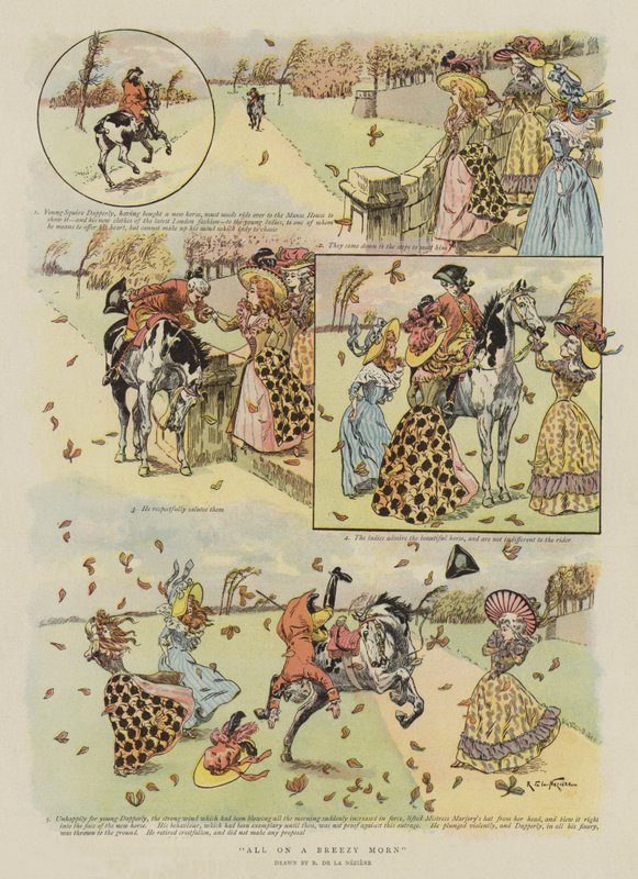 Tudo em um Breezy Morn (chromolitho) de French School