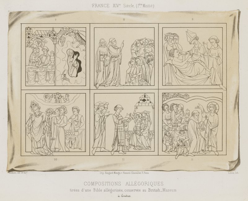 Composições alegóricas de French School