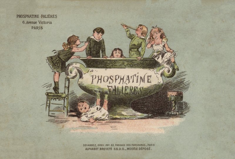 Alfabeto de Fosfatinas Falieres (cor litho) de French School