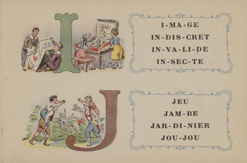 Alfabeto de Fosfatinas Falieres (cor litho) de French School