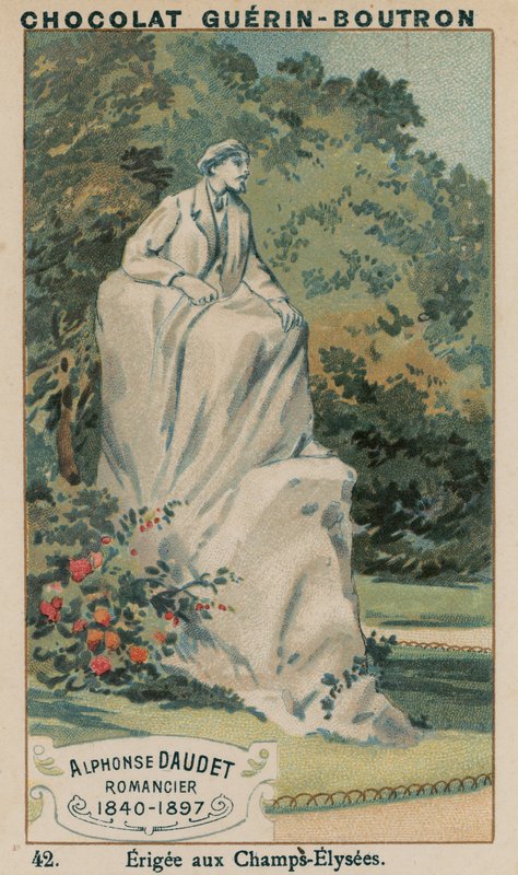 Alphonse Daudet, romancista, 1840-1897, Erigee na Champs-Elysees de French School