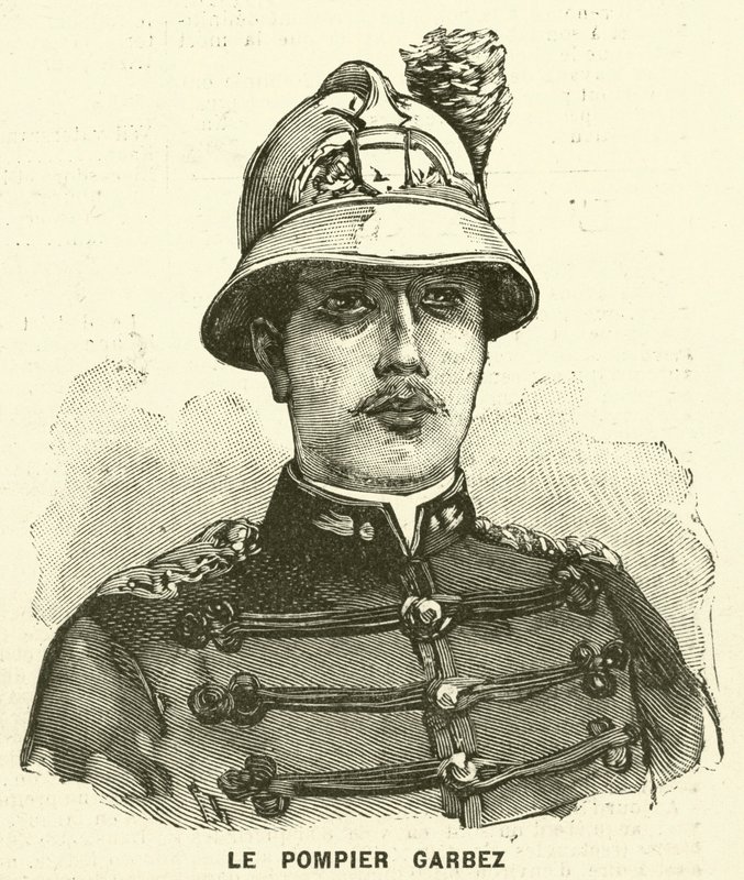 Alphonse Garbez, bombeiro francês (gravura) de French School