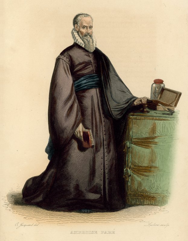 Ambroise Pare (gravura colorida) de French School