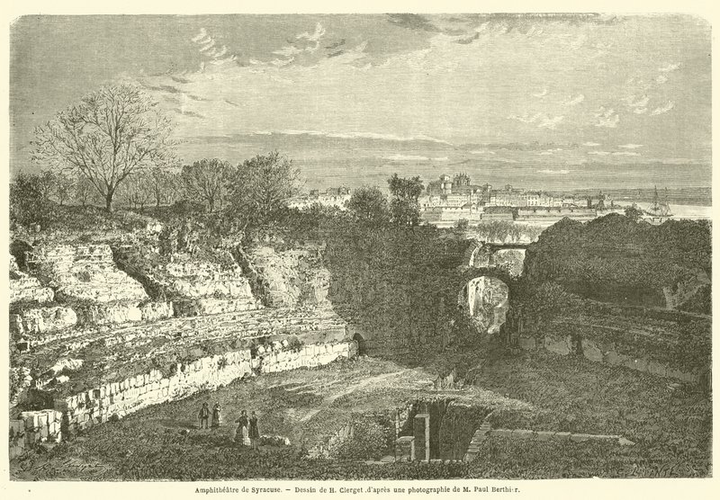 Anfiteatro de Syracuse (gravura) de French School