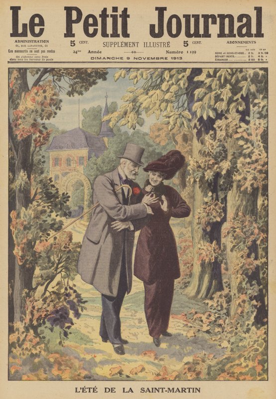 Um verão indiano (cor litho) de French School