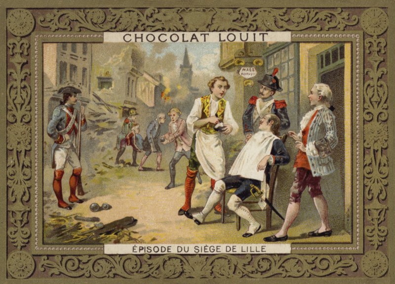 Um episódio durante o cerco de Lille, França, 1792 de French School