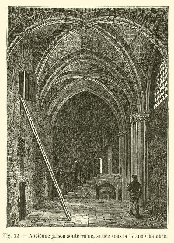 Antiga prisão subterrânea, localizada sob GrandChambre de French School