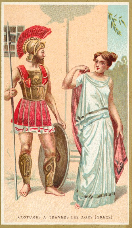Fatos Gregos Antigos (chromolitho) de French School