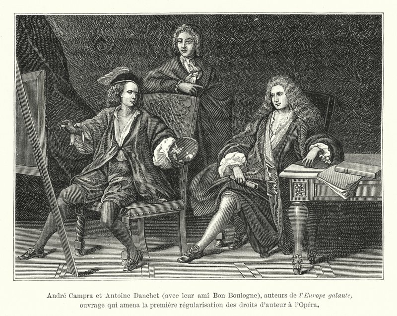 Andre Campra e Antoine Danchet, com seu amigo Bon Boulogne, autores de l