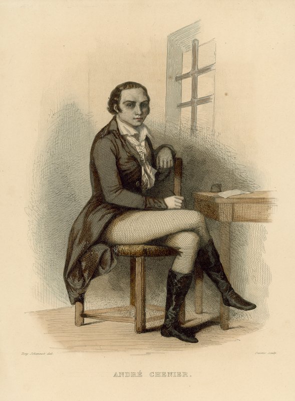 Andre Chenier (gravura colorida) de French School