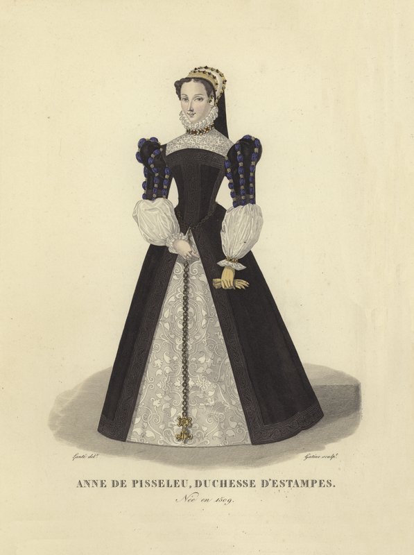 Anne de Pisseleu, duquesa de Etampes de French School