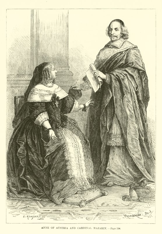 Anne da Áustria e o cardeal Mazarin de French School