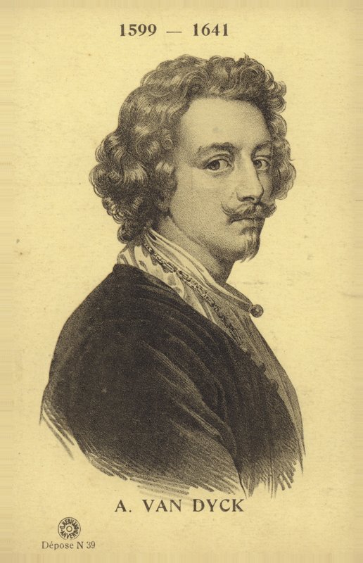 Anthony van Dyck, pintor flamengo (litografia) de French School