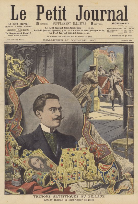 Antony Thomas, assaltante francês de igrejas (cor litho) de French School
