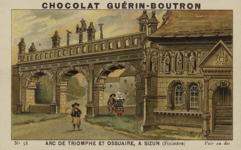 Arco do Triunfo e Ossuaire, em Sizun, Finistere de French School
