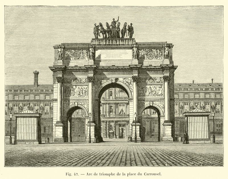 Arco do Triunfo na Place du Carrousel de French School
