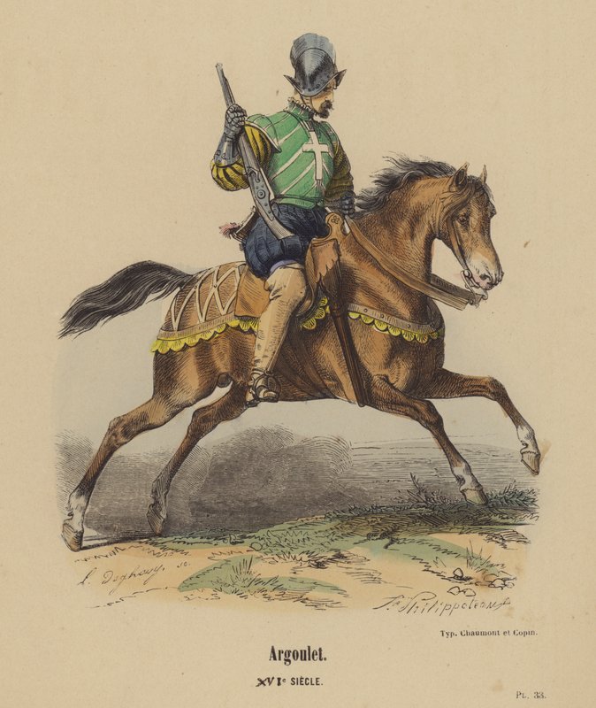 Argoulet, XVIe Siecle (gravura a cores) de French School