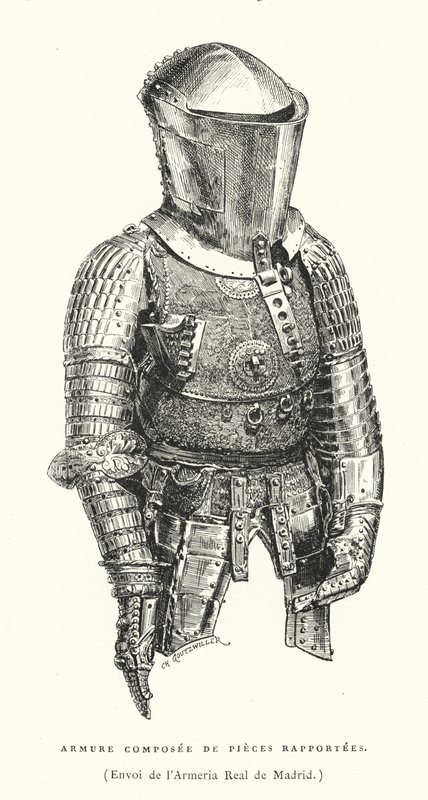 Armadura da Armaria Real de Madrd, Espanha (gravura) de French School