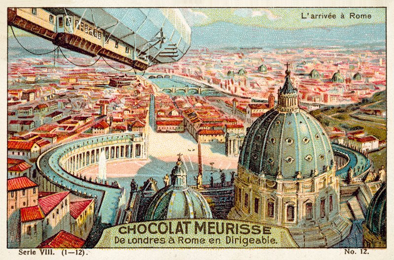 Chegada a Roma (chromolitho) de French School