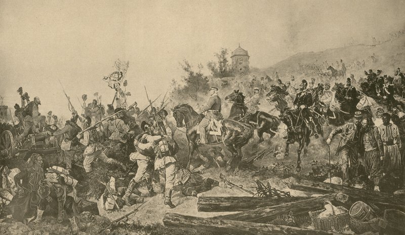 Chegada das tropas bávaras antes de Paris, Guerra Franco-Prussiana, setembro de 1870 de French School