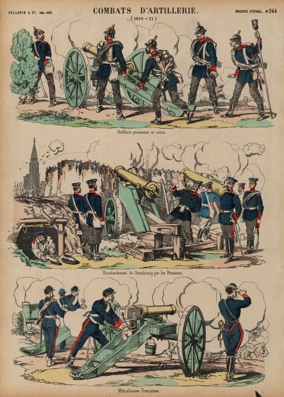 Artilharia em ação, Guerra Franco-Prussiana, 1870-1871 de French School